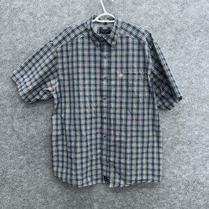 Ariat Pro Series Men's Button Down Shirt Size XL,Stretch Cotton Blend Blue Plaid